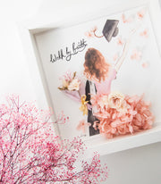 Artprint with Preserved Flowers-Graduation Girl-Love Limzy Co.