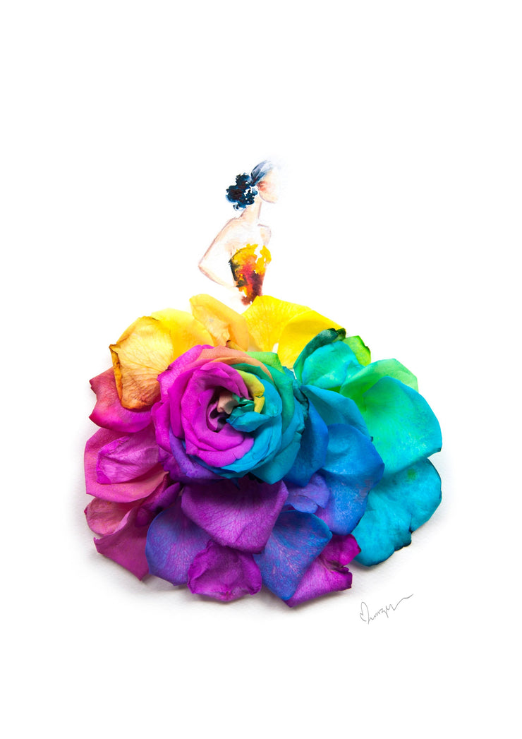Digital Artprint-Rainbow Gown-Petit A5-Love Limzy Co.