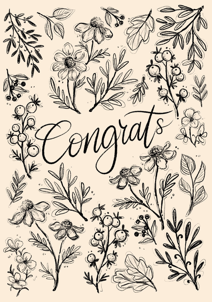 Greeting Card-Wildflower Congrats-Love Limzy Co.