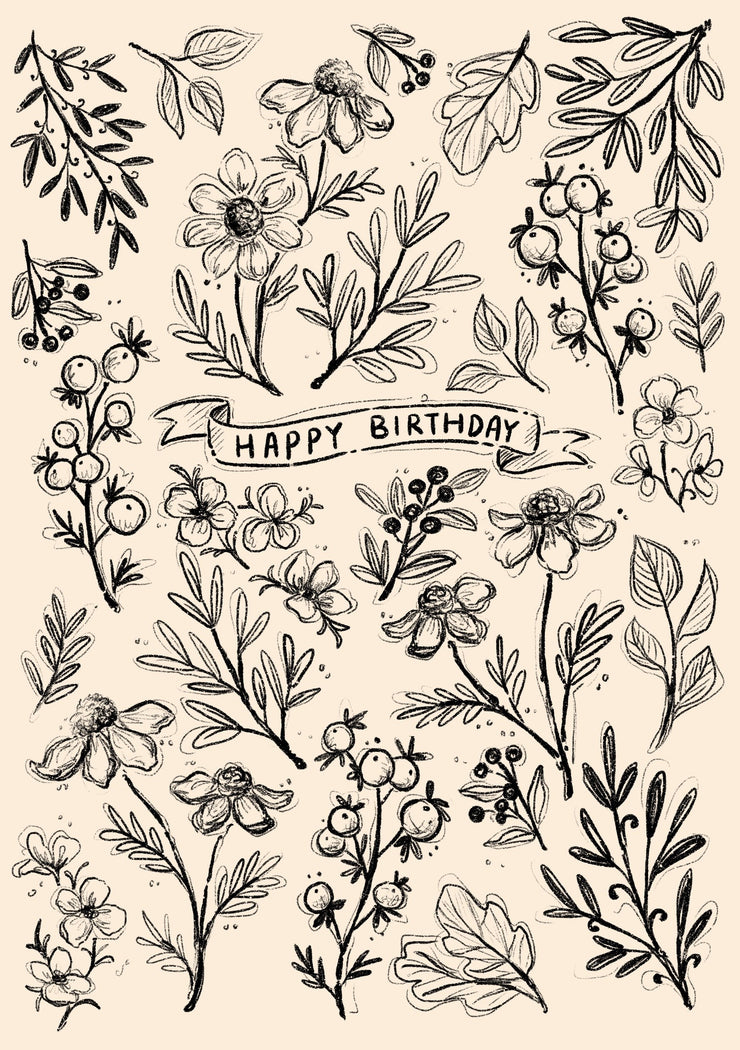 Greeting Card-Wildflower Happy Birthday-Love Limzy Co.