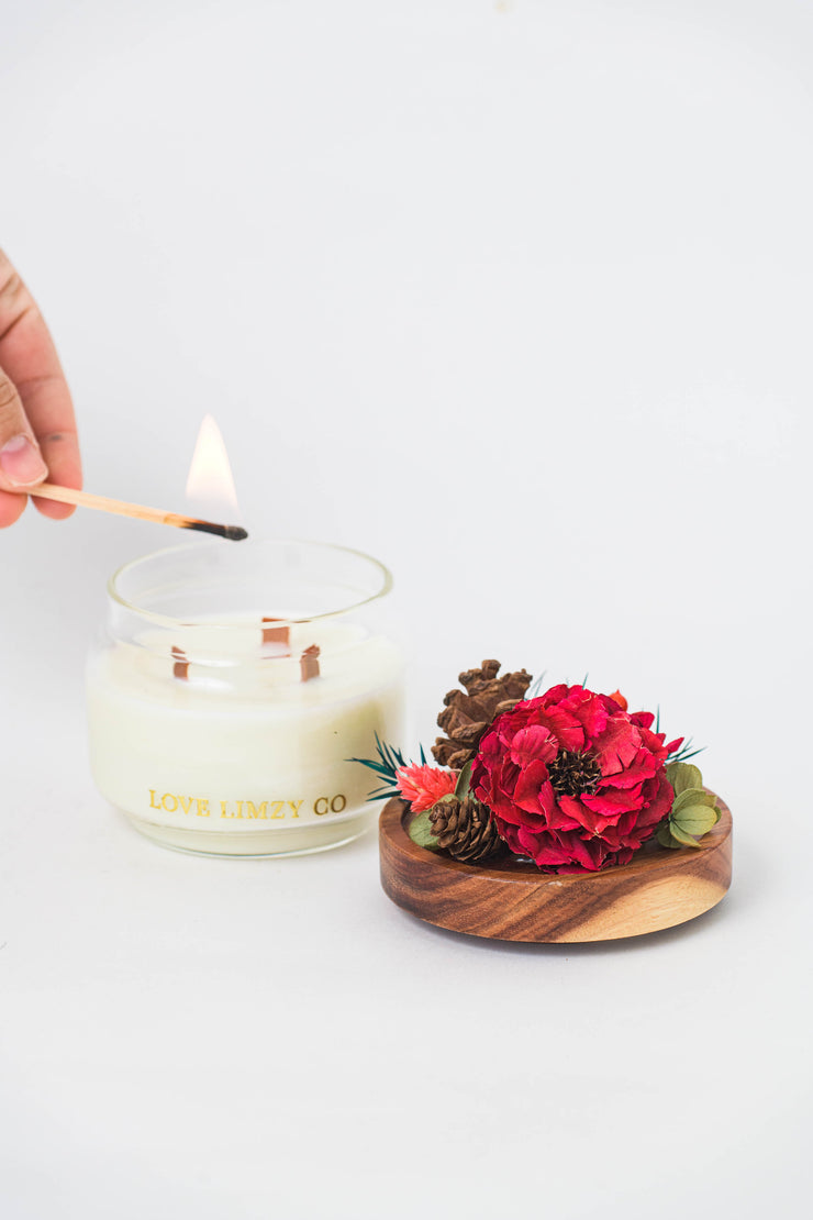 Gentle Glow Candle - Christmas Red