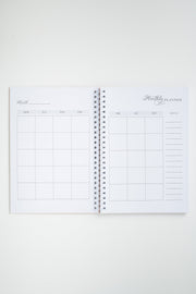 Floral Diary Personalised Undated Monthly Planner | Apricot Peach