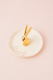 Gold Bunny Trinket Dish