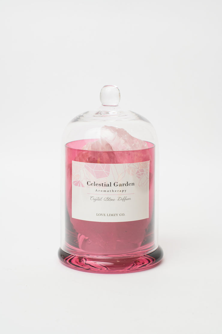 Celestial Garden Crystal Aroma Diffuser - Rose Quartz