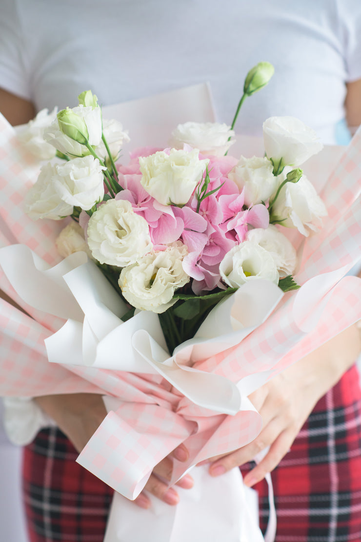 Pastel Love Bouquet- Gingham Pink