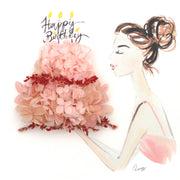 Artprint with Preserved Flowers-Birthday Girl-Large Masterpiece ( 50 x 50 cm )-Completed Piece-Love Limzy Co.