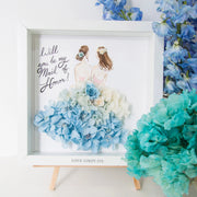 Artprint with Preserved Flowers-Bride & Bridesmaid-Love Limzy Co.
