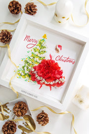 Artprint with Preserved Flowers-Christmas Decorating Girl-Love Limzy Co.