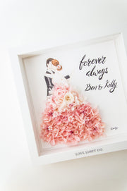 Artprint with Preserved Flowers-Dancing Couple-Love Limzy Co.