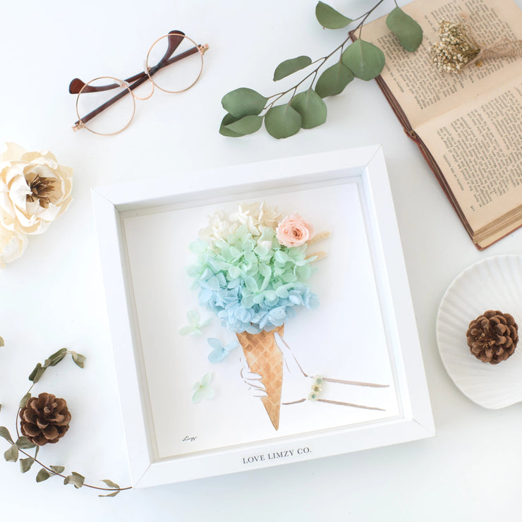 Artprint with Preserved Flowers-Don&