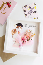 Artprint with Preserved Flowers-Graduation Bouquet Girl-Love Limzy Co.