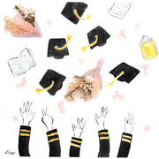 Artprint with Preserved Flowers-Graduation Day-Peach Pink-Love Limzy Co.