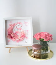 Artprint with Preserved Flowers-Mother and Child-Love Limzy Co.