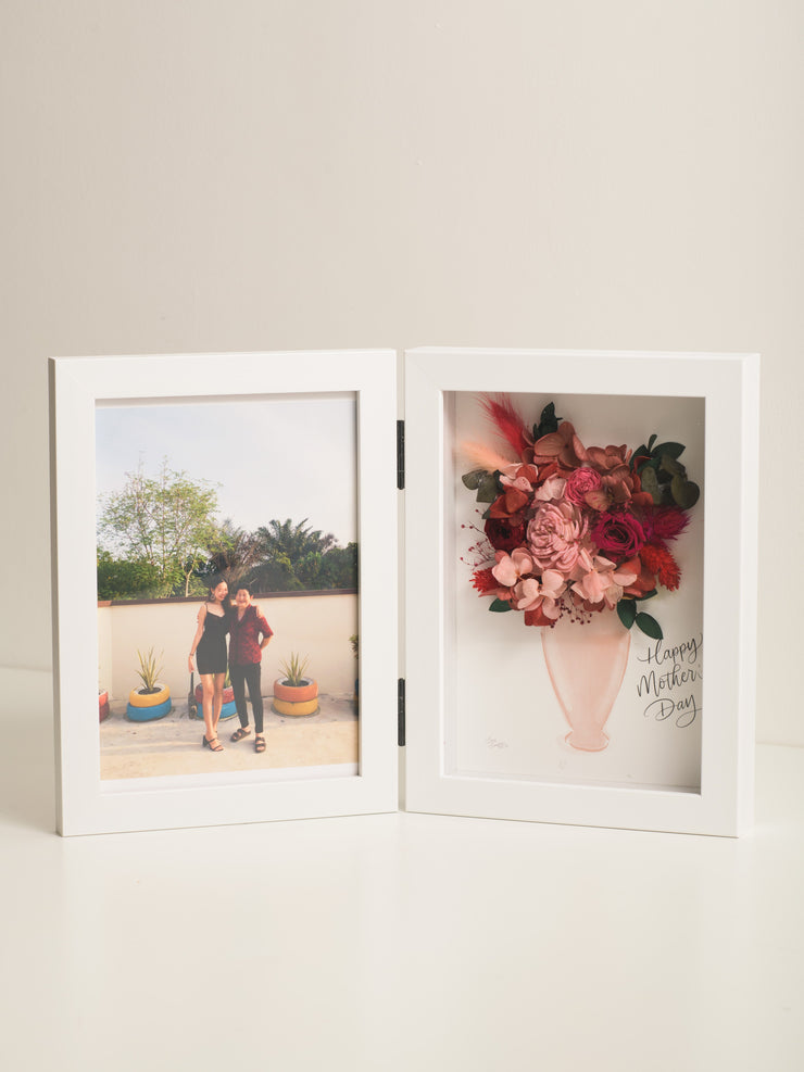 Artprint with Preserved Flowers-Mother&