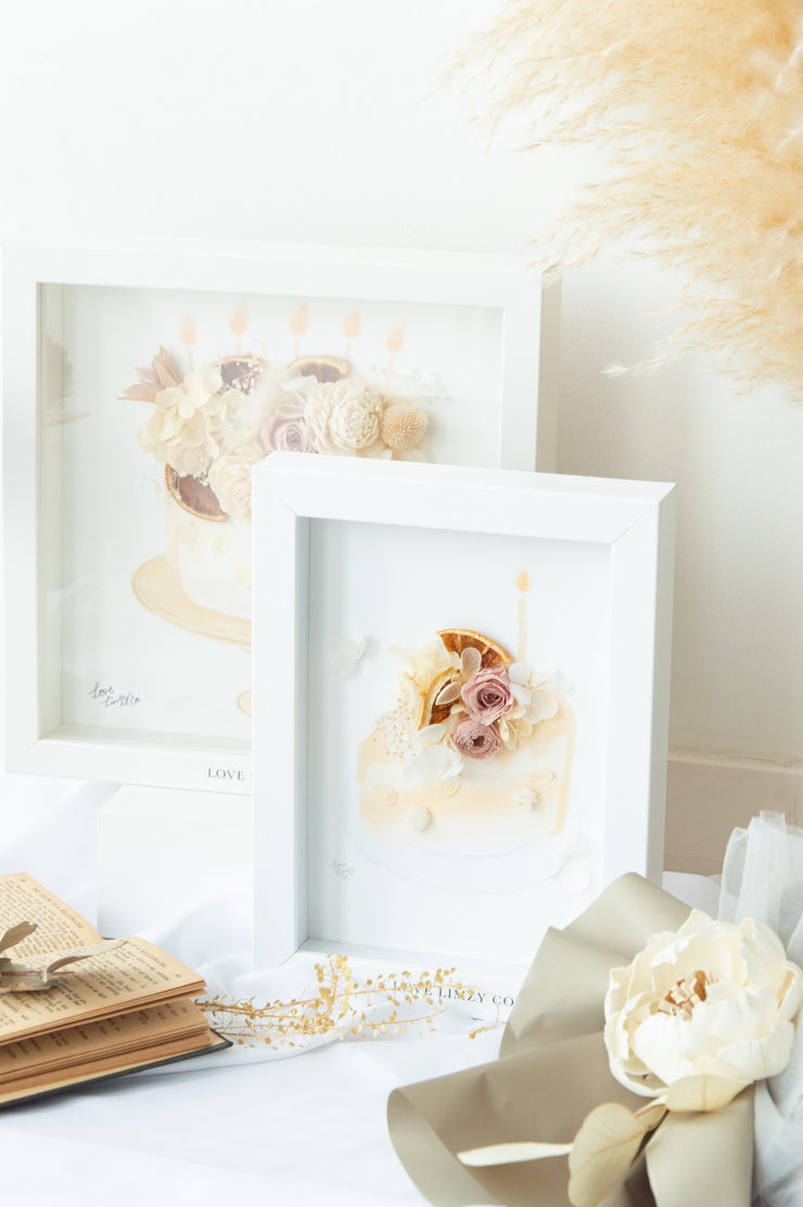 Artprint with Preserved Flowers-Orange Slice Cake-Love Limzy Co.