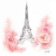 Artprint with Preserved Flowers-Paris in Spring-Classic Square ( 25 x 25 cm )-Completed Piece-Love Limzy Co.