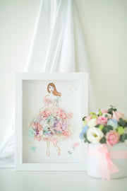 Artprint with Preserved Flowers-Pastel Dream-Love Limzy Co.