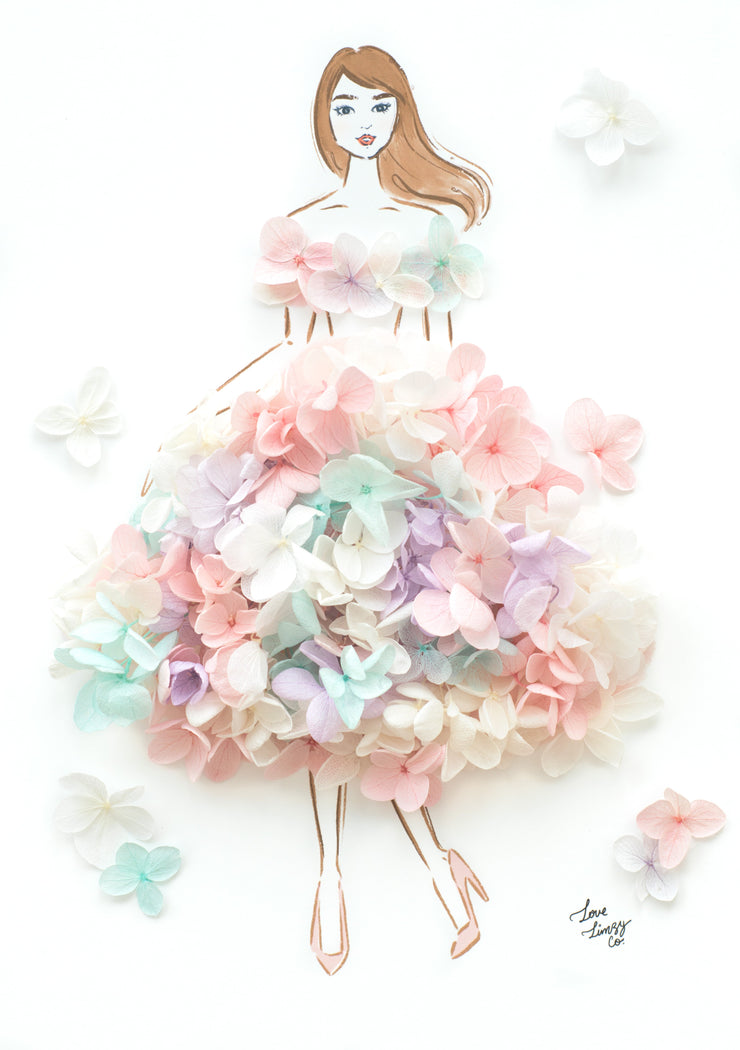 Artprint with Preserved Flowers-Pastel Dream-Love Limzy Co.