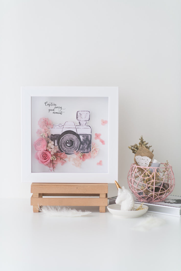 Artprint with Preserved Flowers-Shutterbug Camera-Love Limzy Co.