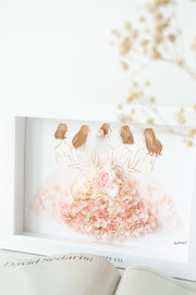 Artprint with Preserved Flowers-Sister March-Love Limzy Co.