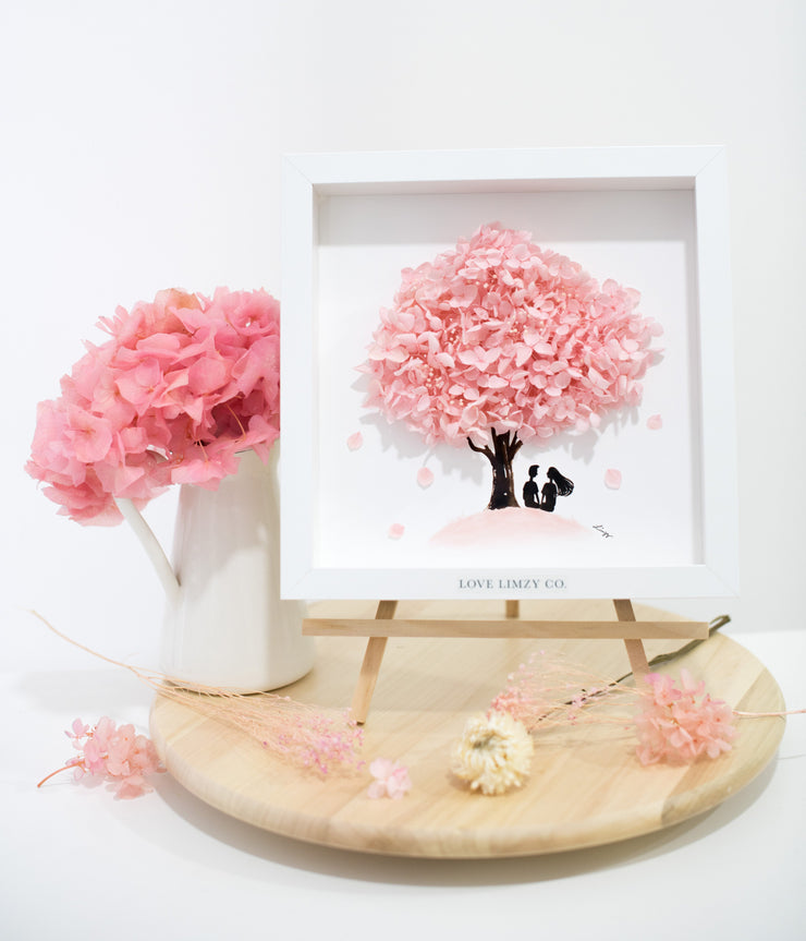 Artprint with Preserved Flowers-Wishing Tree-Love Limzy Co.