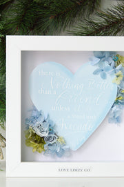 Artprint with Preserved Flowers-Words from My Heart-Dreamy Blue-Classic Square ( 25 x 25 cm )-Completed Piece-Love Limzy Co.