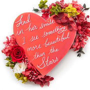 Artprint with Preserved Flowers-Words from My Heart-Romance Red-Classic Square ( 25 x 25 cm )-Completed Piece-Love Limzy Co.