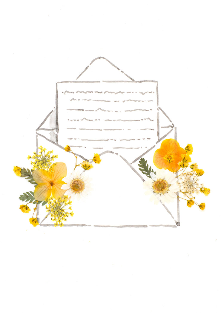 Artprint with Pressed Flower-Flower Love Letter-Love Limzy Co.