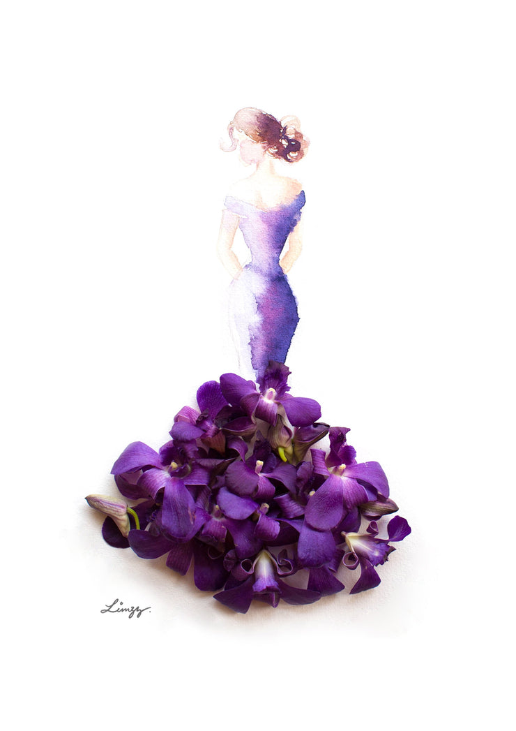 Digital Artprint-Orchid Mermaid Gown-Love Limzy Co.