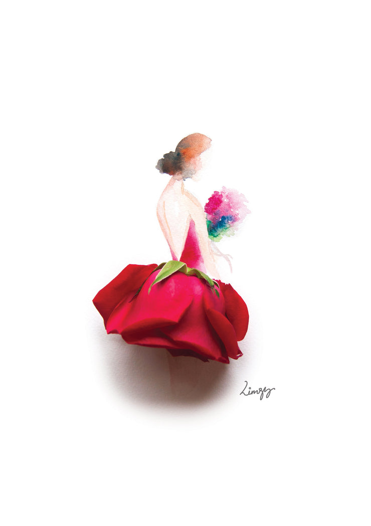 Digital Artprint-Russian Red Rose-Love Limzy Co.