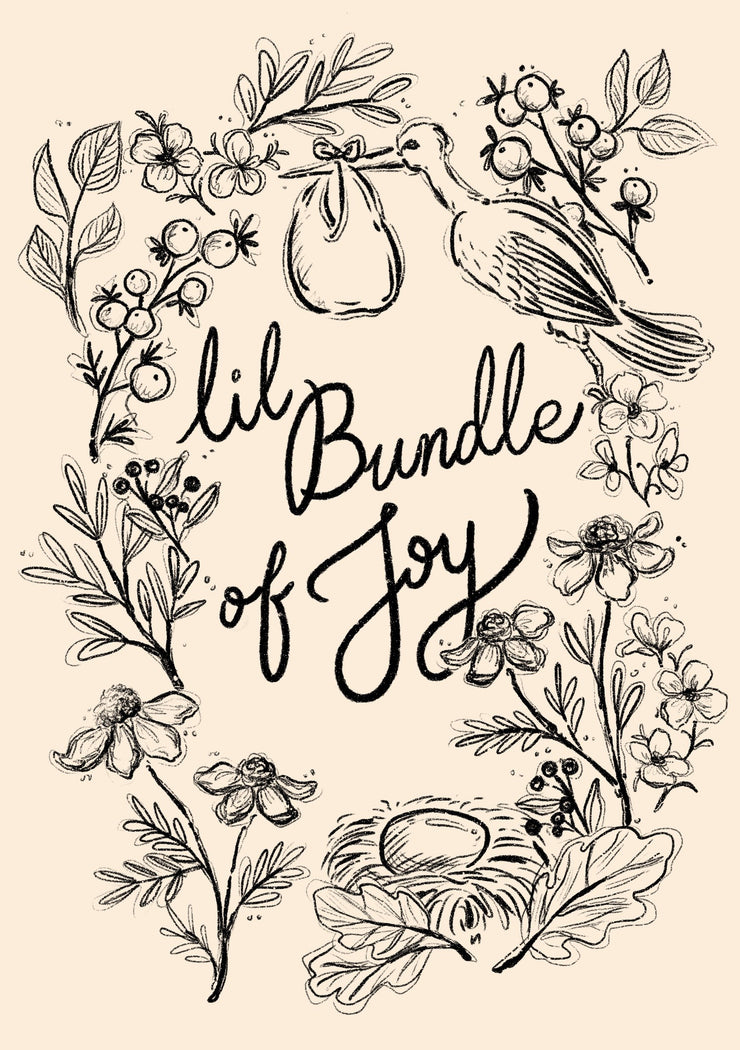 Greeting Card-Wildflower Little Bundle of Joy-Love Limzy Co.