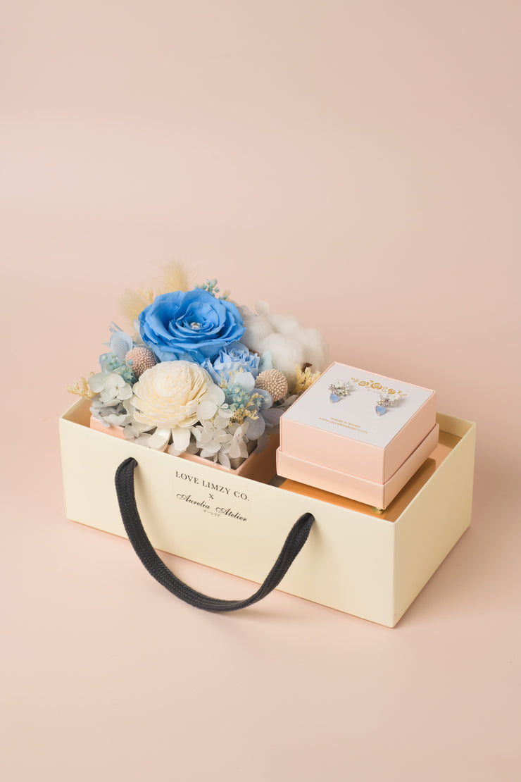 -Mi Amor Petite Floral Box | Dreamy Blue-Beryl Ranunculus-Love Limzy Co.