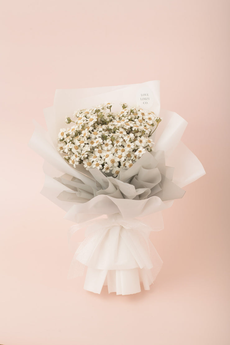 Preserved Dried Flower Bouquet-Charming Ixodia - White Silver-Love Limzy Co.