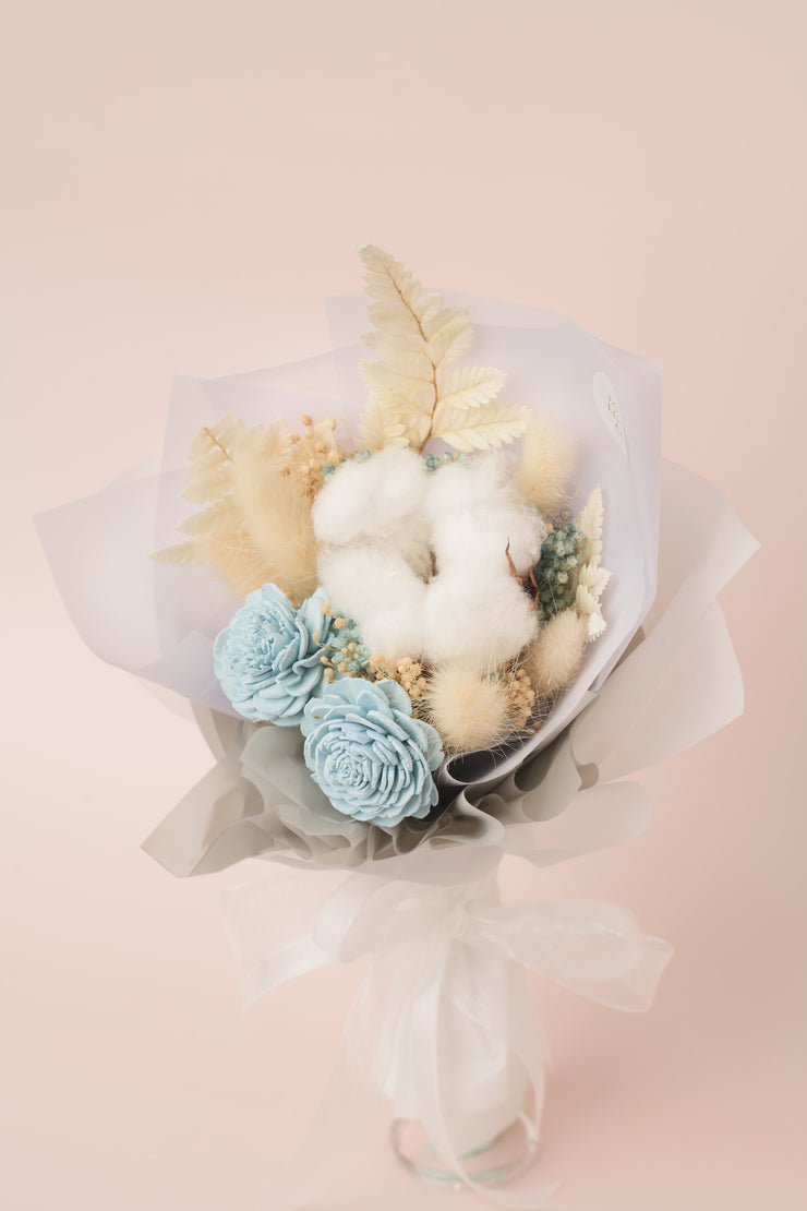 Preserved Dried Flower Bouquet-Endearing Sola - Sea Blue-Love Limzy Co.