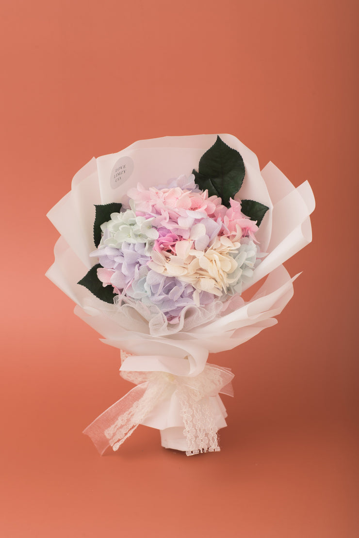 Preserved Dried Flower Bouquet-Hydrangea - Pastel Dream-Love Limzy Co.