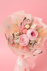 Preserved Dried Flower Bouquet-Pink Butterfly Garden-Love Limzy Co.